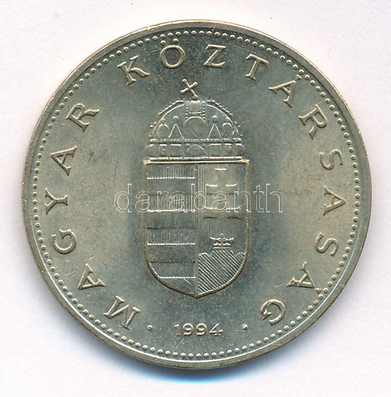 1994. 100Ft Cu-Ni-Zn T:2 patina, kis karc Adamo F12 - Image 2