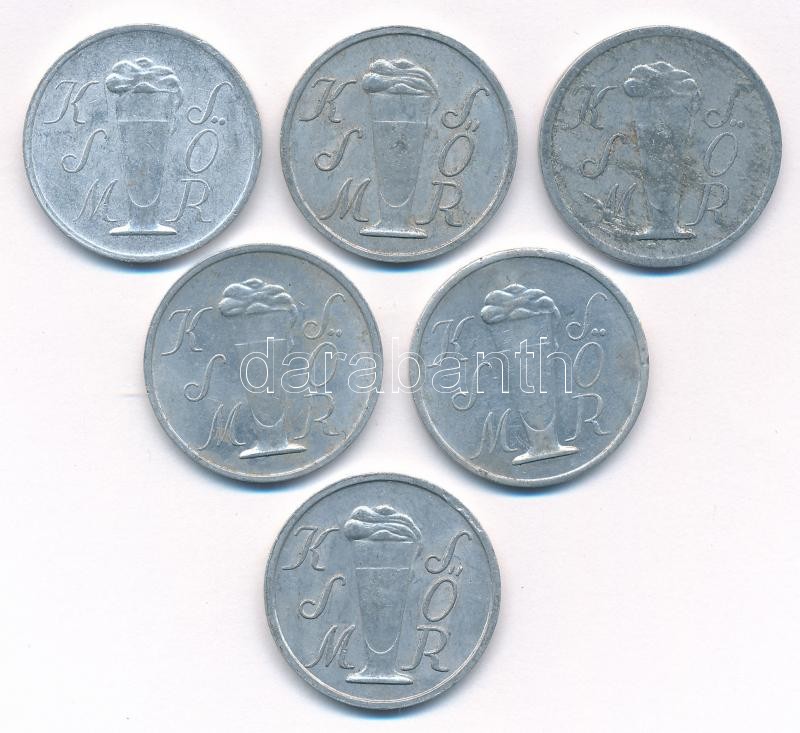~1930-1960. 'KSM Sör' Al sörbárca (6x) T:2,2-