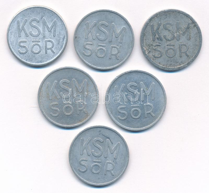 ~1930-1960. 'KSM Sör' Al sörbárca (6x) T:2,2- - Image 2