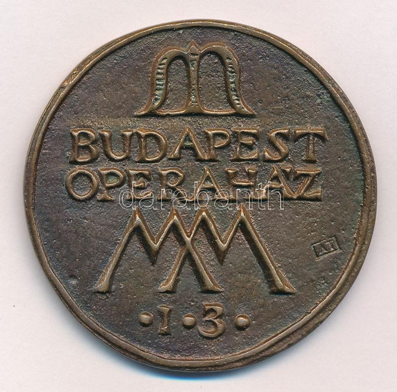 Asszonyi Tamás (1942-) 2000. 'Magyar Millenium / Budapest Operaház' Br emlékérem (49mm) T:1 - Image 2