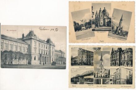 5 db RÉGI magyar város képeslap / 5 pre-1945 Hungarian town-view postcards