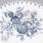 Sarreguemines Flore, francia tányérok, 4 db lapos, 2 db leveses tányér, jelzett, 1890-1900 körül, d: 24 cm. Minimális mázhibákkal. - Image 2