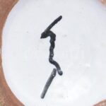 Bán Károly: Retró csíkos váza, jelzett, hibátlan, m: 17 cm - Image 2