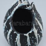 Retró kerámia váza, jelzés nélkül, hibátlan, m: 16,5 cm - Image 2