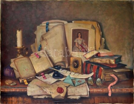 Apátfalvi Czene János (1904-1984): Csendélet. Olaj, vászon, jelezve balra lent. 60×80cm