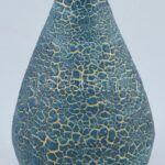 Bán Károly: Retró váza, jelzett, hibátlan, m: 24 cm