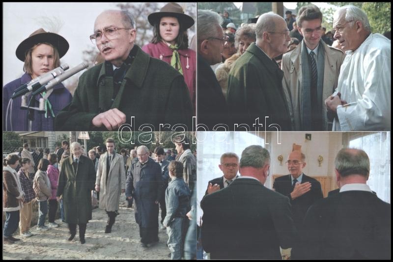 1991 október 31. Dr. Habsburg Ottó (1912-2011) az Európa Parlament képviselője, dr. Eke Károly (1932-2003) független magyar országgyűlési képviselő meghívására érkezett Csongrádra, de ellátogattak Ópusztaszerre is; Habsburg - Image 3