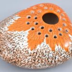 Retró ikebana, jelzett, hibátlan, 18x18 cm