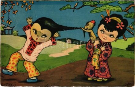 Ázsiai gyerekek / Asian children. Amag 0303. s: Margret Boriss (EK)