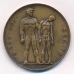 Loósz József (1908-1985.) 1947. 'SAS - Hadifoglyokért, kórházakért, tüdőbetegekért / Siess-Adj-Segíts' bronz emlékérem (40mm) T:1-