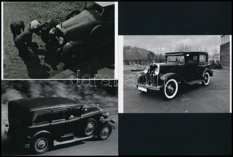 cca 1945 előtti automobilok tétele, 6 db mai nagyítás különféle forrásokról, 10x15 cm - Image 2