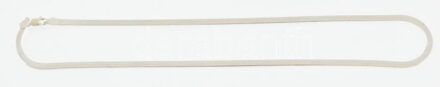 Ezüst(Ag) lapos kígyó nyaklánc, jelzett, h: 45,5 cm, nettó: 6,6 g