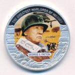 Libéria 2011. 5$ Cu 'Nagy Hadvezérek - George S. Patton' multicolor festéssel, kapszulában T:PP Liberia 2011. 5 Dollars Cu 'The Greatest Warlords of History - George S. Patton' with multicolor picture, in capsule C:PP