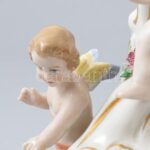 Német puttós lámpatest, porcelán, jelzett, apró lepattanásokkal, teteje lecsiszolt, m: 27 cm - Image 4