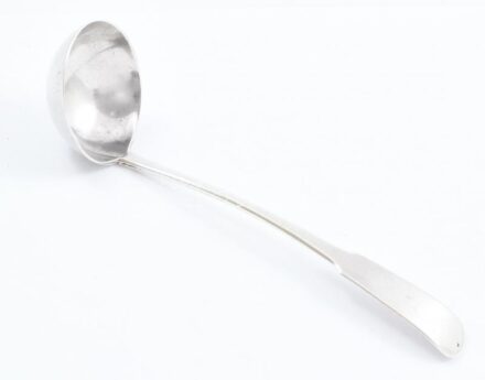 Ezüst(Ag) merőkanál, jelzett, h: 14,7 cm, nettó: 27,8 g