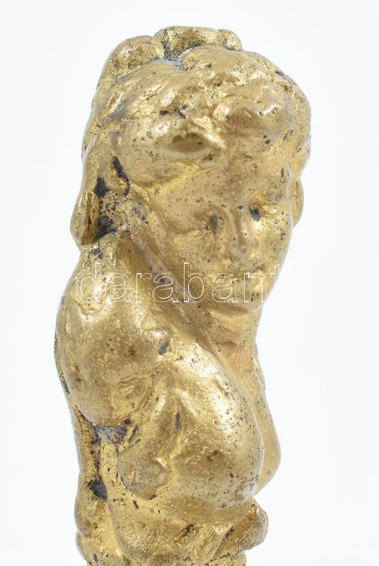 Jelzés nélkül: Női büszt. Réz, kopott, m: 12,5 cm - Image 3