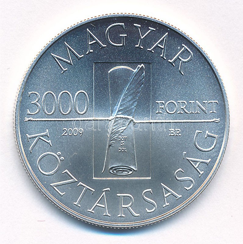 2009. 3000Ft Ag 'Kazinczy Ferenc születésének 250. évfordulója' kapszulában, tanúsítvánnyal T:BU Adamo EM224 - Image 2
