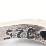 Ezüst(Ag) fülbevalópár szintetikus rubinnal, jelzett, h: 4 cm, bruttó: 11,2 g - Image 4