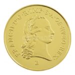 DN 'Magyar aranypénzek utánveretben - II. Ferenc dukát' aranyozott Ag emlékérem kapszulában, tanúsítvánnyal (5,5g/0.333/25mm) T:PP - Image 2