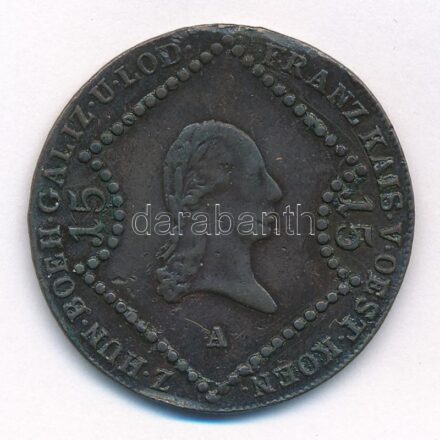 Ausztria 1807A 15kr Cu 'I. Ferenc' T:2,2- Austria 1807A 15 Kreuzer Cu 'Franz I' C:XF,VF Krause KM#2138
