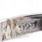 Ezüst(Ag) gyűrű szintetikus rubinnal, állítható méret (kb. 50), bruttó: 3,3 g - Image 4