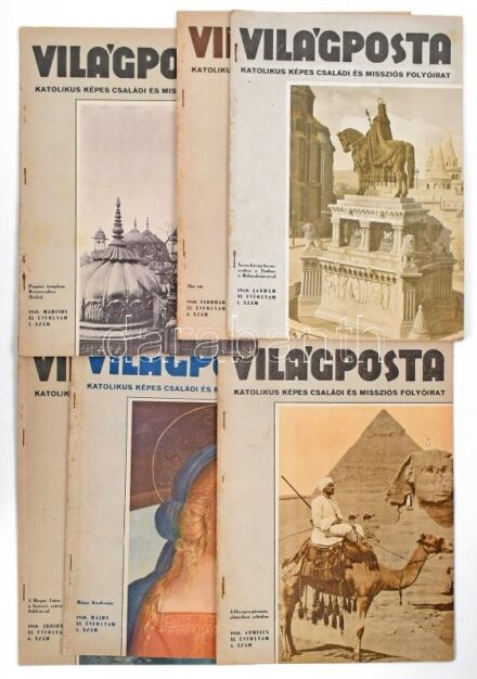 1940 Világposta. XI. évf. 1-6 számai. Változó állapotban.