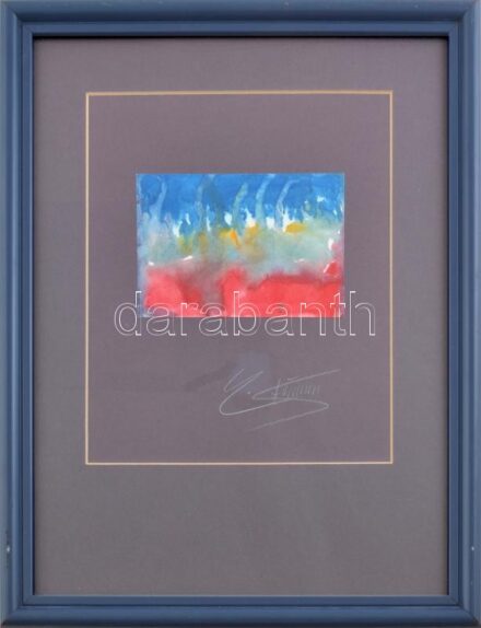 Ursula Stumm (?-): Színes kép. Akvarell, papír. Jelzett. Üvegezett fakeretben. 10x14,5cm
