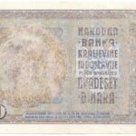 Jugoszlávia 1936. 20D 'C.1009 097' nyomdahibás, halovány nyomat T:II Yugoslavia 1936. 20 Dinara 'C.1009 097' with faint print printing error C:XF Krause P#30 - Image 2