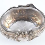 Ezüst (Ag) sótartó üvegbetéttel, jelzett, sérült, nettó: 18 g, m: 4,5 cm - Image 3