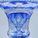 Ólomkristály kék váza, hibátlan, 26,5 cm - Image 2