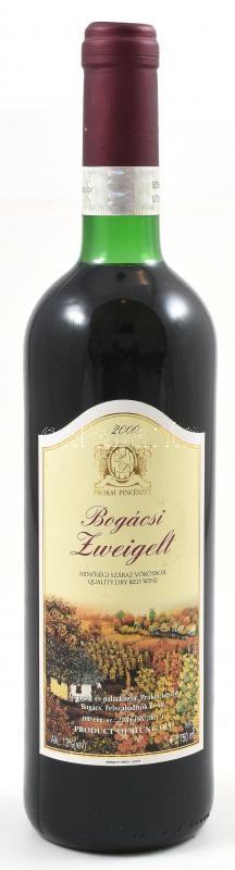 2000 Prokai Pincészet Bogácsi Zweigelt, bükki borvidék, bontatlan palack száraz vörösbor, 13%, pincében, szakszerűen tárolt, 0.75l