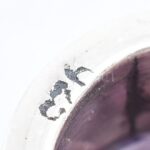 Ezüst(Ag) fülbevalópár ametiszttel, jelzett, d: 1,5 cm, bruttó: 6 g - Image 2