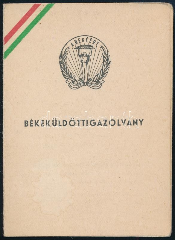 1958 Békeküldött igazolvány