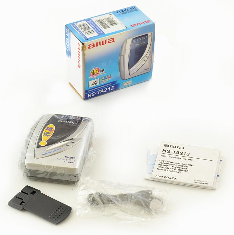 Aiwa HS-TA213 rádiós walkman, NOS állapot, nem használt, eredeti dobozában