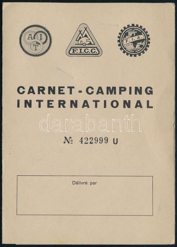 1987 Arcképes nemzetközi camping igazolvány egy bélyeggel - Image 3