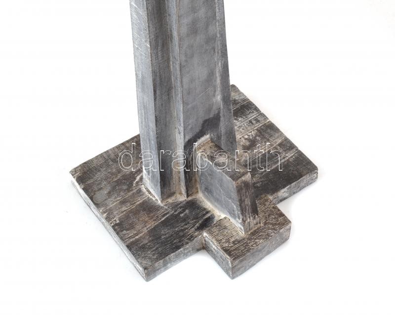 Tornay Endre András (1949-2008): szobor. Kétféle márvány, fa. Jelzett 72 cm - Image 3