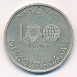 1985. 100Ft alpakka 'Labdarúgó Világbajnokság 1986. - Mexikó' T:1 Adamo EM92 - Image 2