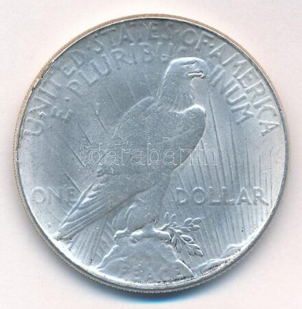 Amerikai Egyesült Államok 1927D 1$ Ag 'Béke' T:2-,3 patina, ph USA 1927D 1 Dollar Ag 'Peace' C:VF,F kis patina, edge error Krause KM#150