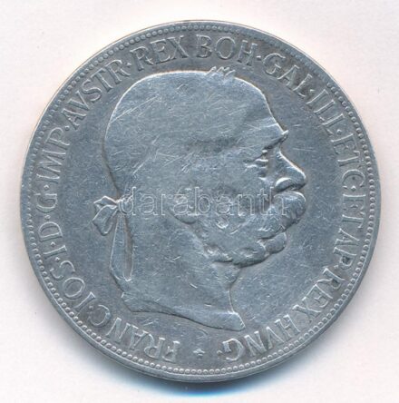 Ausztria 1900. 5K Ag 'Ferenc József' T:2-,3 kis patina Austria 1900. 5 Corona Ag 'Franz Joseph' C:VF,F small patina Krause KM#2807