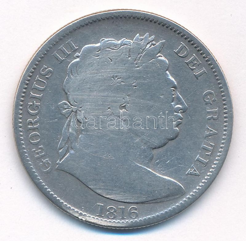 Nagy-Britannia 1816. 1/2C Ag 'III. György' T:3 Great Britain 1816. 1/2 Crown Ag 'George III' C:F Krause KM#667