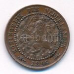 Hollandia 1896. 1c bronz 'I. Vilma' T:2 patina Netherlands 1896. 1 Cent bronze 'Wilhelmina' C:XF patina Krause KM#107