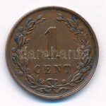 Hollandia 1896. 1c bronz 'I. Vilma' T:2 patina Netherlands 1896. 1 Cent bronze 'Wilhelmina' C:XF patina Krause KM#107 - Image 2