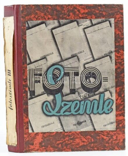 1943-44 A Fotószemle c. folyóirat teljes VI. és VII. évfolyama egybe kötve későbbi félvászon kötésben. Vadas Ernő, Dulovits Jenő, Kozák Lajos, Szőllősy Kálmán, Aszmann Ferenc, Csörgeő Tibor, Veress Ferenc és mások