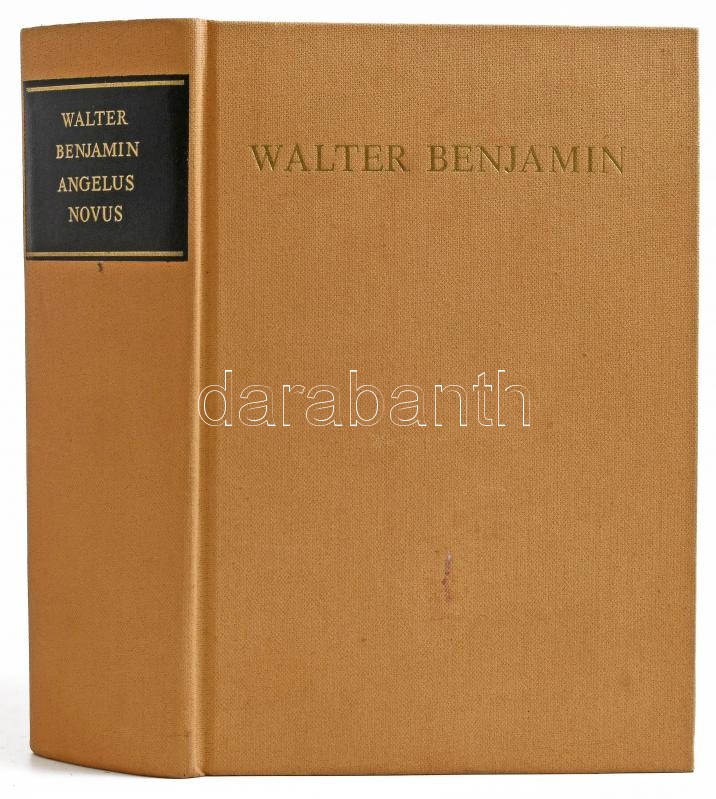 Walter Benjámin: Angelus novus. Bp., 1980. Magyar Helikon. Kiadói vászonkötésben - Image 2