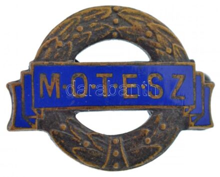 ~1910-1930. 'MOTESZ (Magyarországi Orvostudományi Társaságok és Egyesületek Szövetsége)' zománcozott bronz jelvény 'BERÁN N. BPEST' gyártói jelzéssel (15x19mm) T:1-