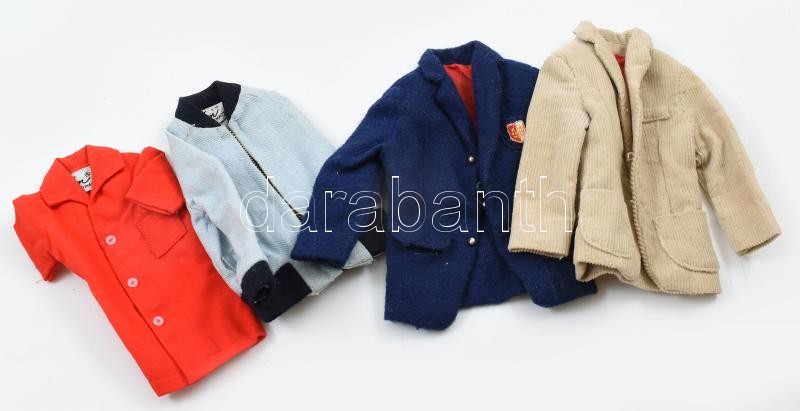 cca 1960 Mattel Barbiehoz való Ken baba 4 db ruha. Eredeti dobozban. Jelzettek / Mattel Ken doll vintage clothes 4 pcs