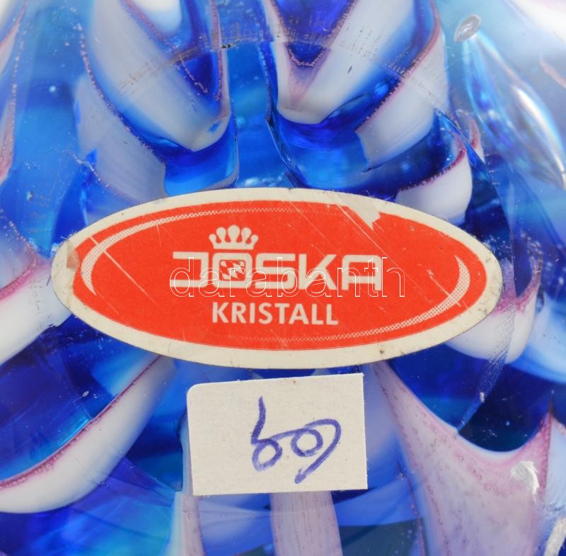 Joska jelzett, kristályüveg levélnehezék, hibátlan, m: 8 cm - Image 3