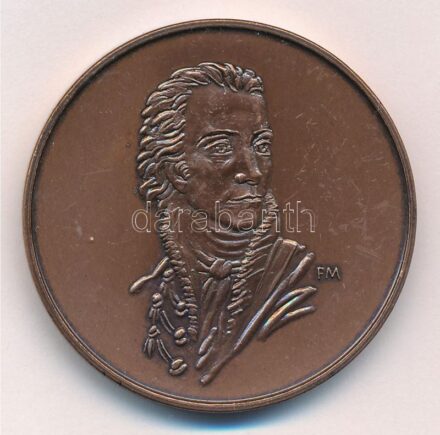 Fritz Mihály (1947-) DN 'Kazinczy Emlékérem a szép magyar beszédért' kétoldalas bronz emlékérem (42,5mm) T:1,1-