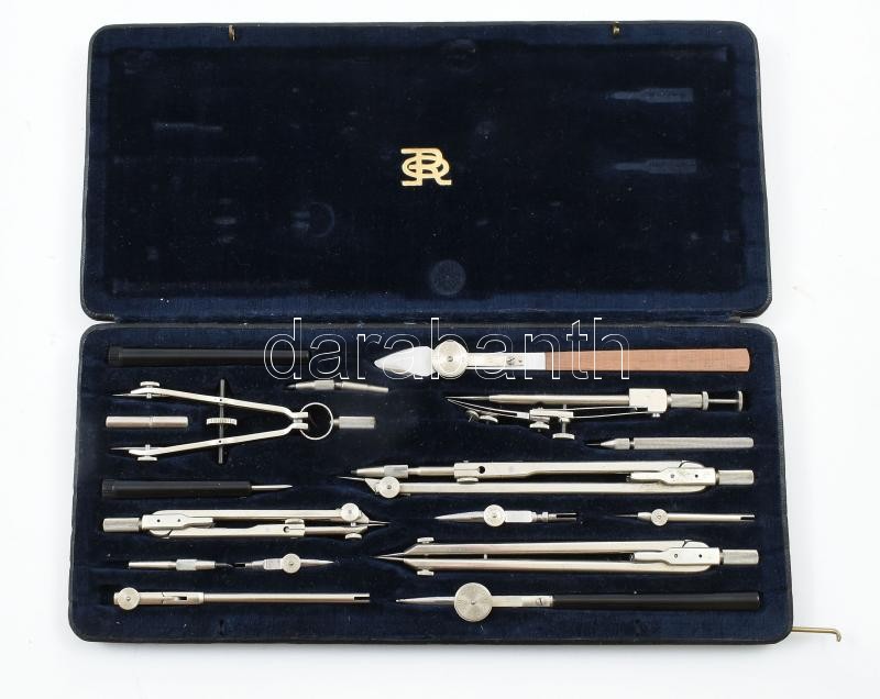 Richter Kopernikus IX. körzőkészlet, komplett, dobozában
