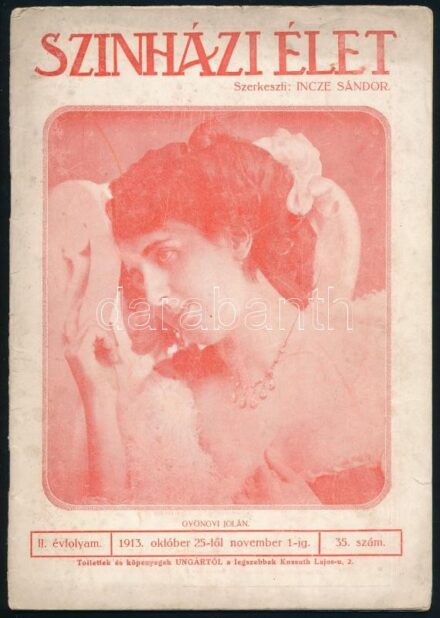 1913 A Színházi Élet II. évfolyamának 35. száma, 32p
